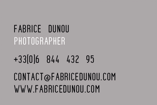 Business card Fabrice Dunou studio photographer